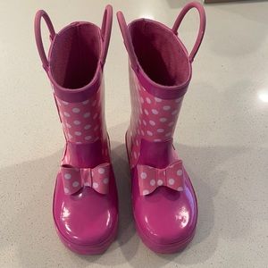 Mini Mouse little girls Rain Boots, size 7/8